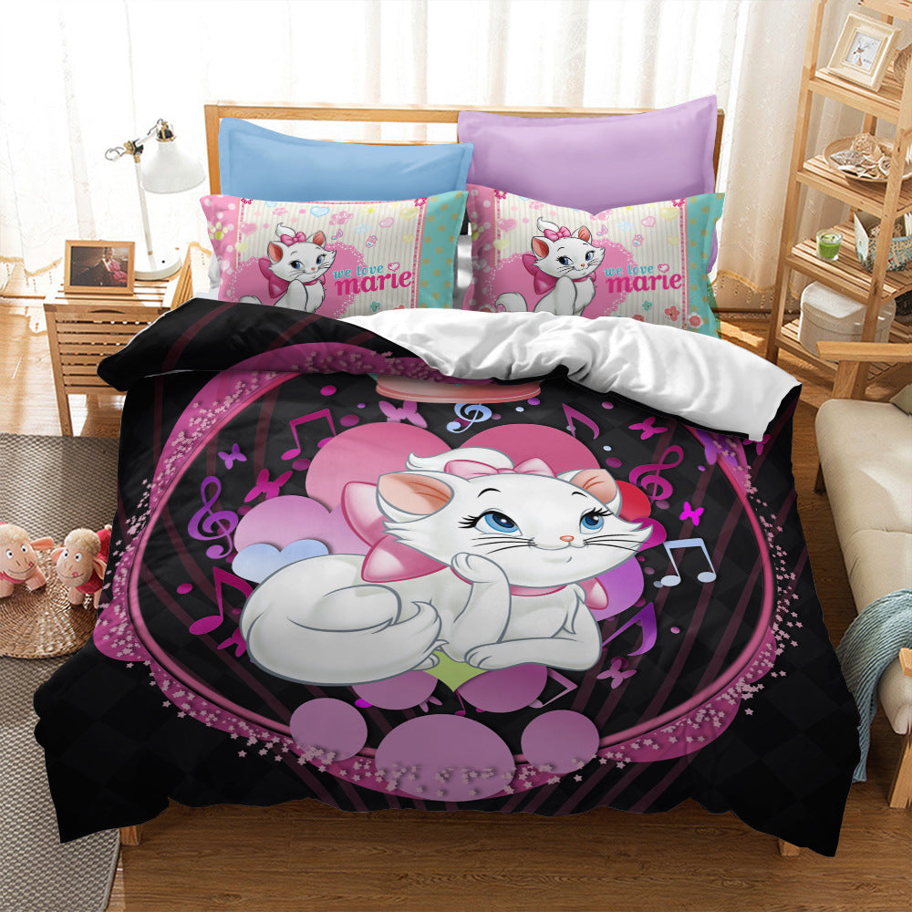 Cat print bed sheet - Mubimart -  