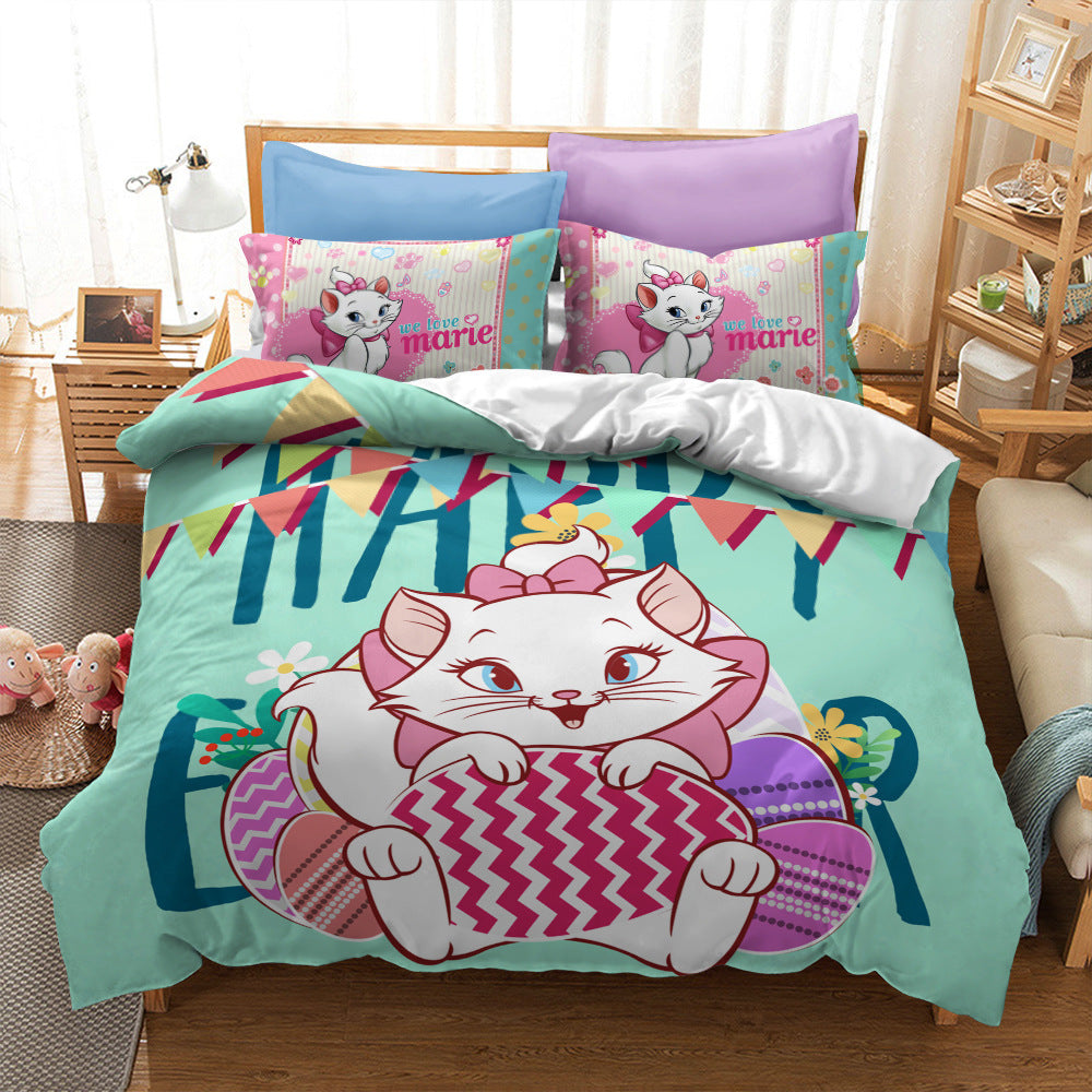 Cat print bed sheet - Mubimart -  