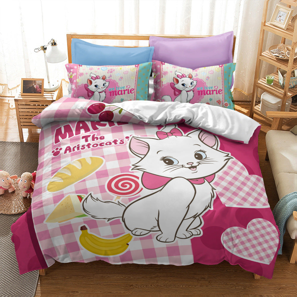 Cat print bed sheet - Mubimart -  