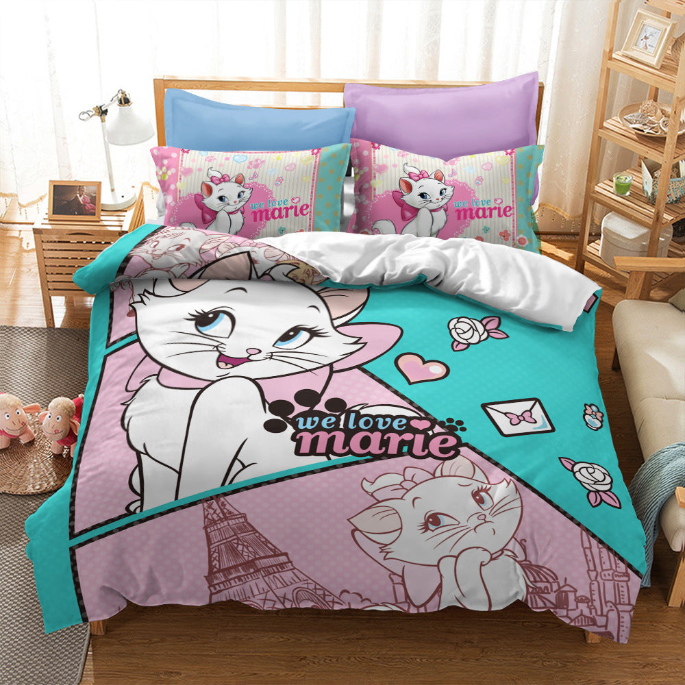 Cat print bed sheet - Mubimart -  