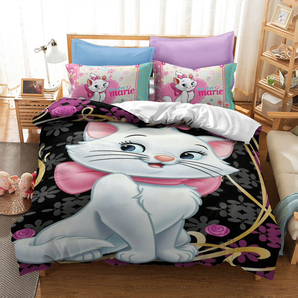 Cat print bed sheet - Mubimart -  