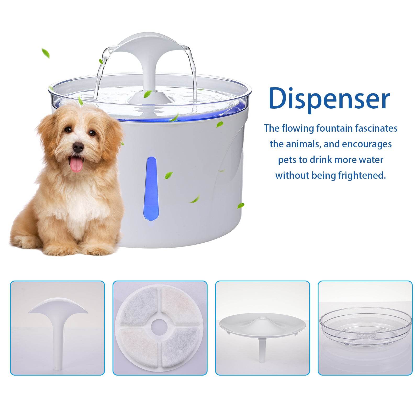 Cats And Dogs Drinking Water Basin Automatic Circulating Water Pet Feeder - Mubimart