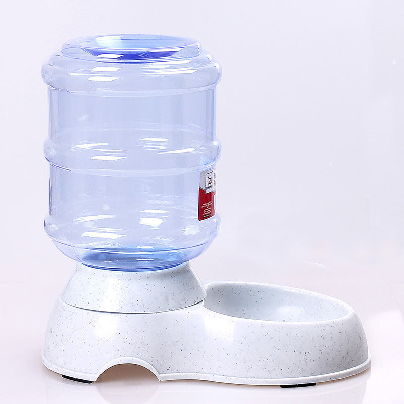 Cats Dogs Automatic Pet Feeder Drinking Water Fountains Large Capacity Plastic Pets Dog Food Bowl Water Dispenser - Mubimart -  