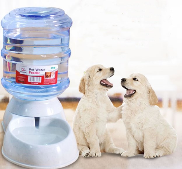 Cats Dogs Automatic Pet Feeder Drinking Water Fountains Large Capacity Plastic Pets Dog Food Bowl Water Dispenser - Mubimart - Pet Water Feeder 