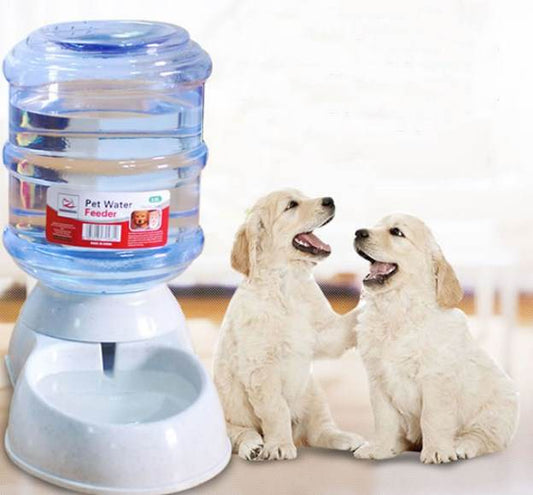 Cats Dogs Automatic Pet Feeder Drinking Water Fountains Large Capacity Plastic Pets Dog Food Bowl Water Dispenser - Mubimart