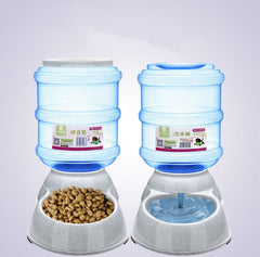 Cats Dogs Automatic Pet Feeder Drinking Water Fountains Large Capacity Plastic Pets Dog Food Bowl Water Dispenser - Mubimart -  