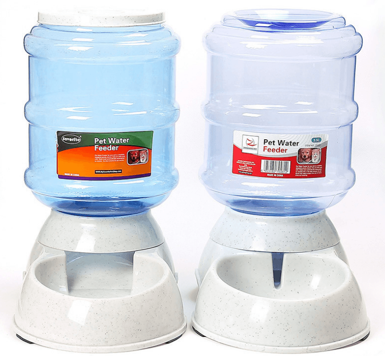 Cats Dogs Automatic Pet Feeder Drinking Water Fountains Large Capacity Plastic Pets Dog Food Bowl Water Dispenser - Mubimart
