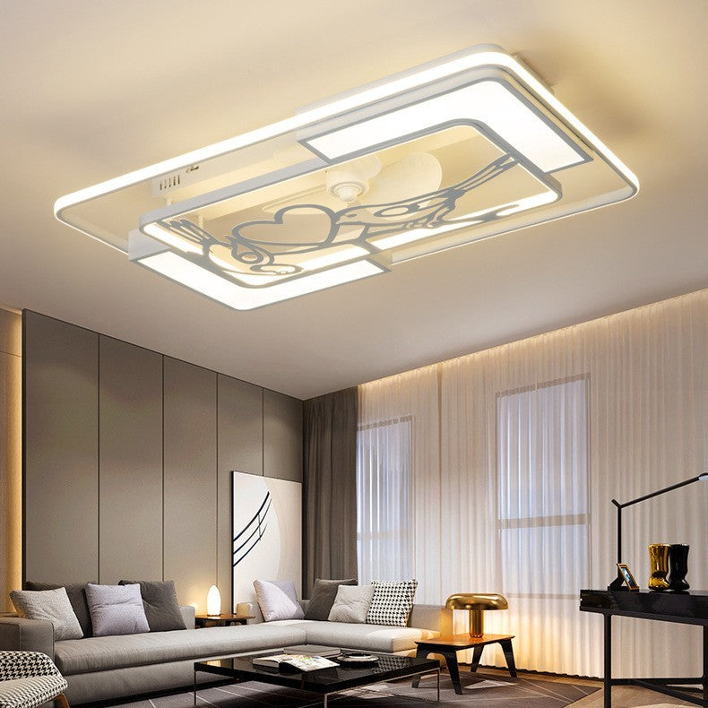 Ceiling Fan Light Thin Living Room Bedroom - Mubimart -  