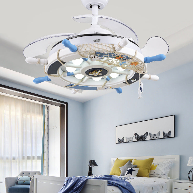 Ceiling Mounted Fan Lamp In Living Room - Mubimart - Ceiling Fans 