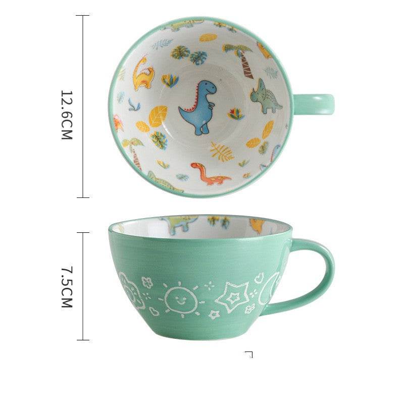 Ceramic Breakfast Mug Microwavable Milk Coffee Mug - Mubimart