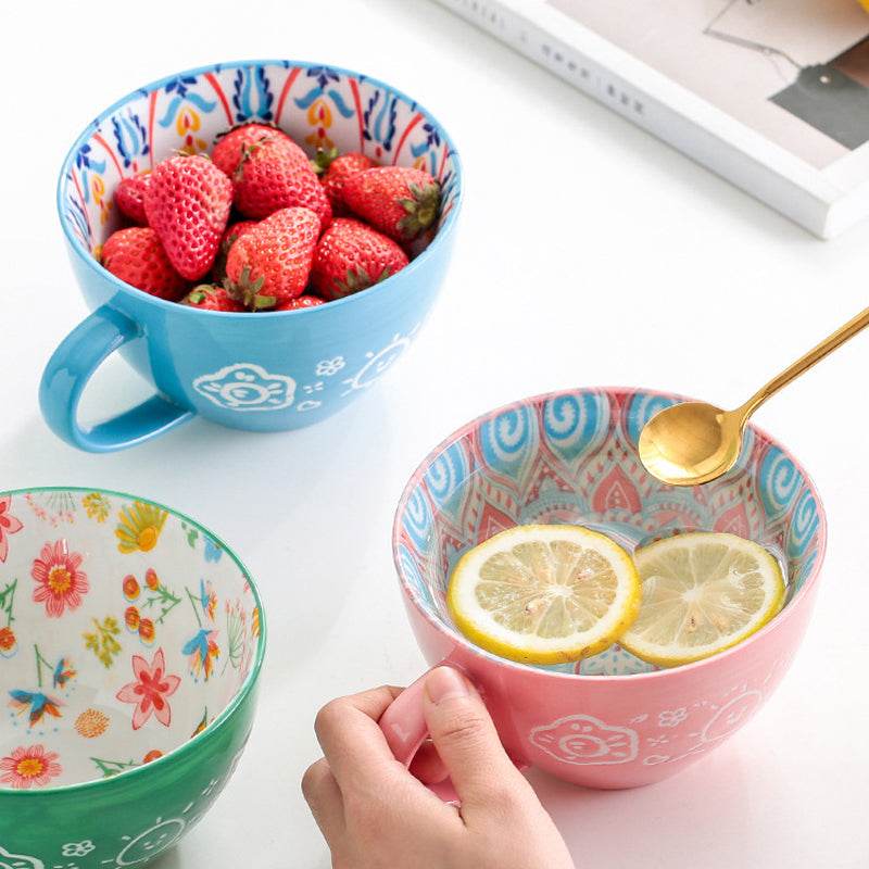 Ceramic Breakfast Mug Microwavable Milk Coffee Mug - Mubimart