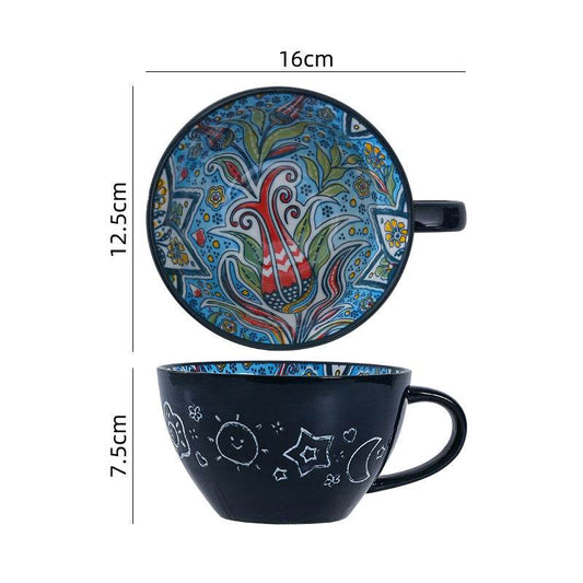 Ceramic Breakfast Mug Microwavable Milk Coffee Mug - Mubimart