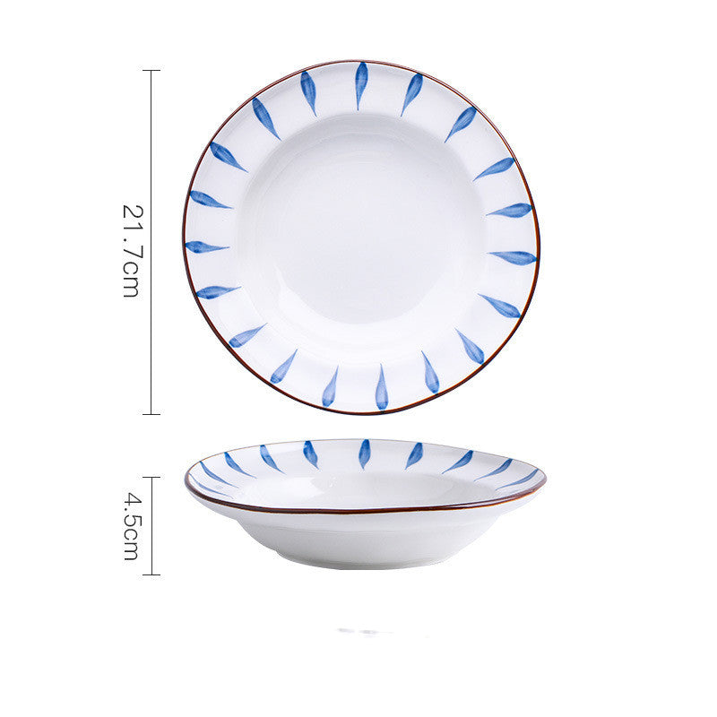 Ceramic Breakfast Plate Round Deep Plate Flat Plate - Mubimart -  