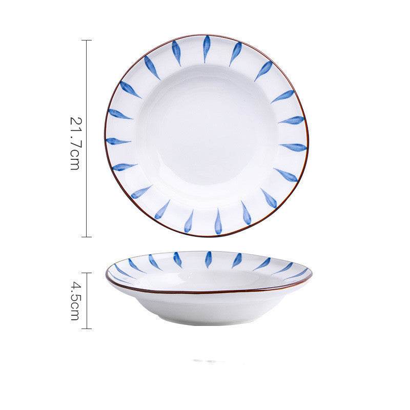 Ceramic Breakfast Plate Round Deep Plate Flat Plate - Mubimart