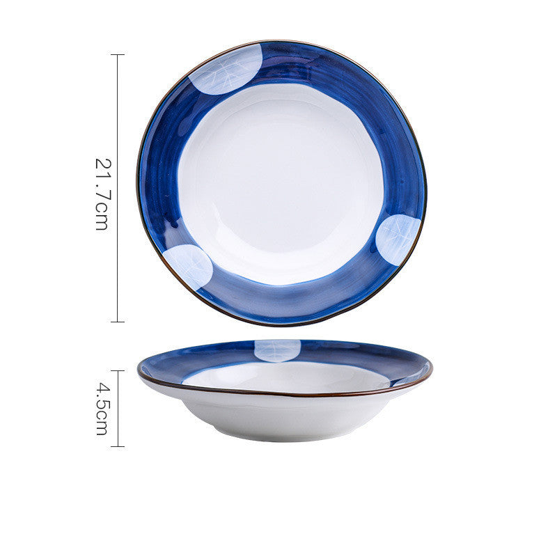 Ceramic Breakfast Plate Round Deep Plate Flat Plate - Mubimart -  