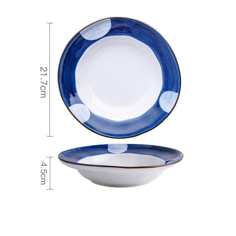 Ceramic Breakfast Plate Round Deep Plate Flat Plate - Mubimart
