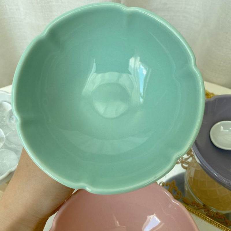 Ceramic Cute Ice Cream Bowl Fruit Bowl Breakfast Oatmeal Fried - Mubimart