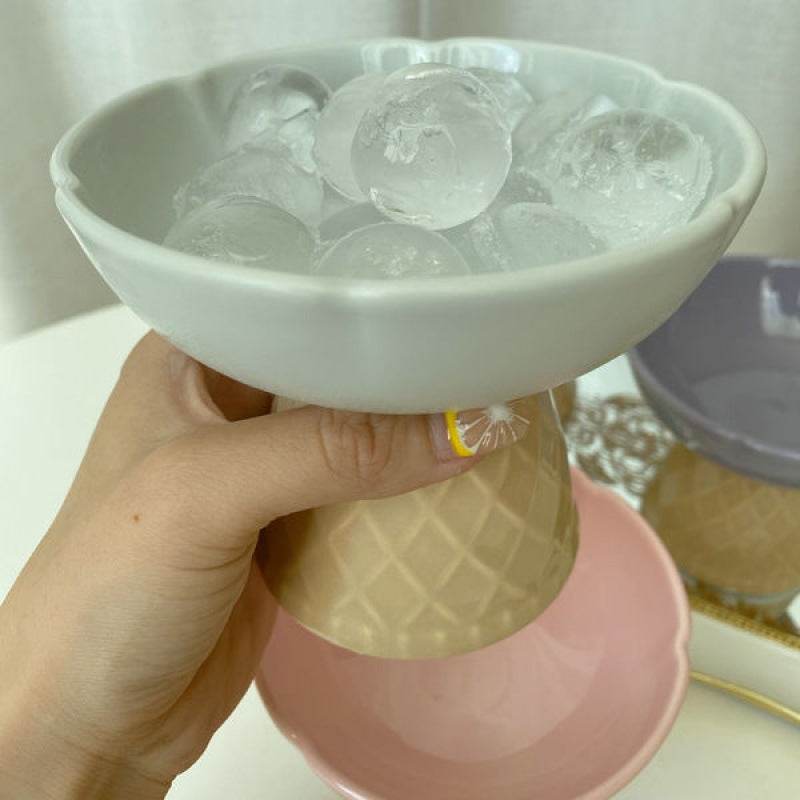 Ceramic Cute Ice Cream Bowl Fruit Bowl Breakfast Oatmeal Fried - Mubimart