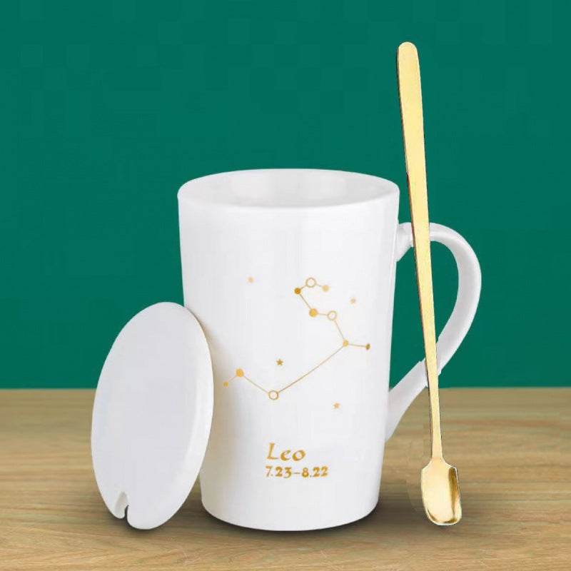 Ceramic Mug Mug Coffee Cup With Lid - Mubimart
