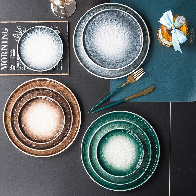 Ceramic Plate, Western Food Plate, Steak Plate - Mubimart