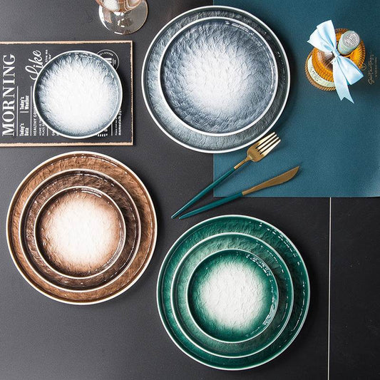 Ceramic Plate, Western Food Plate, Steak Plate - Mubimart