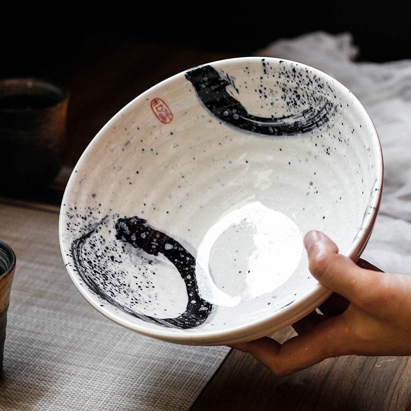 Ceramic Soup Bowl, Retro Tableware Bowl, Hat Bowl, Trumpet Bowl - Mubimart