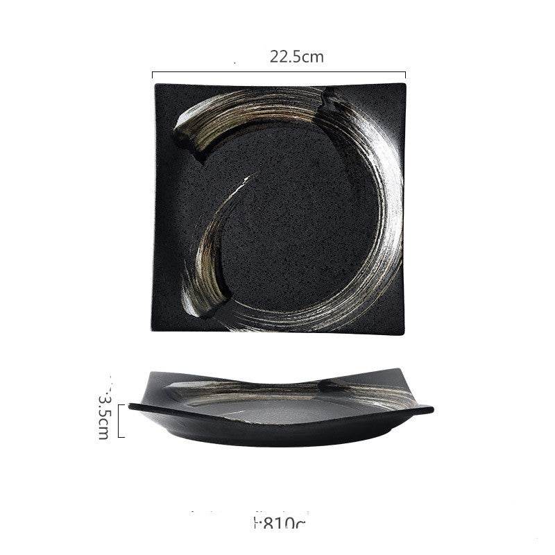 Ceramic Sushi Plate Square Plate Creative Plate Dessert Plate - Mubimart