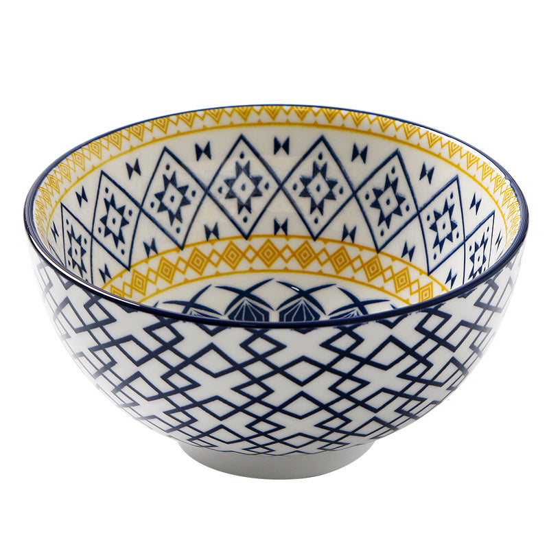 Ceramic Tableware Household Soup Porridge Bowl - Mubimart - Soup bowl 