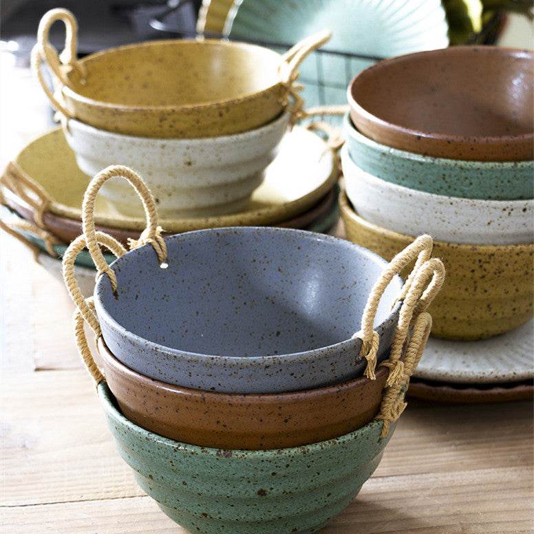 Ceramic Tableware Noodle Soup Dessert Bowl - Mubimart