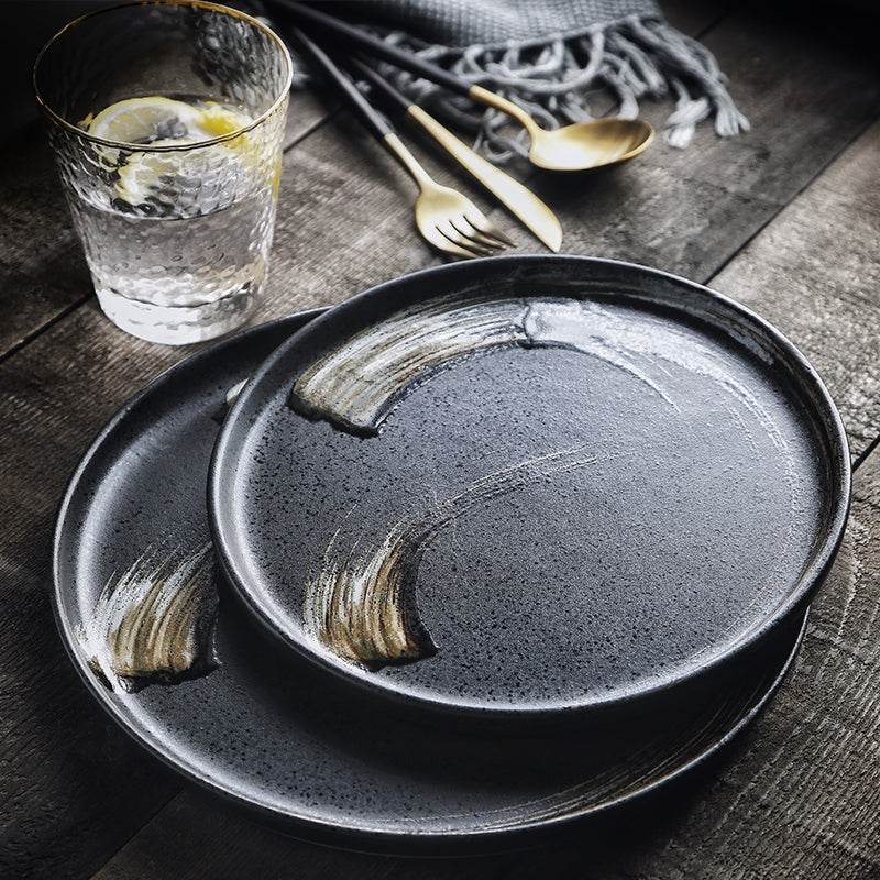 Ceramic Tableware Steak Plate Flat Plate Dinner Plate Breakfast Plate - Mubimart