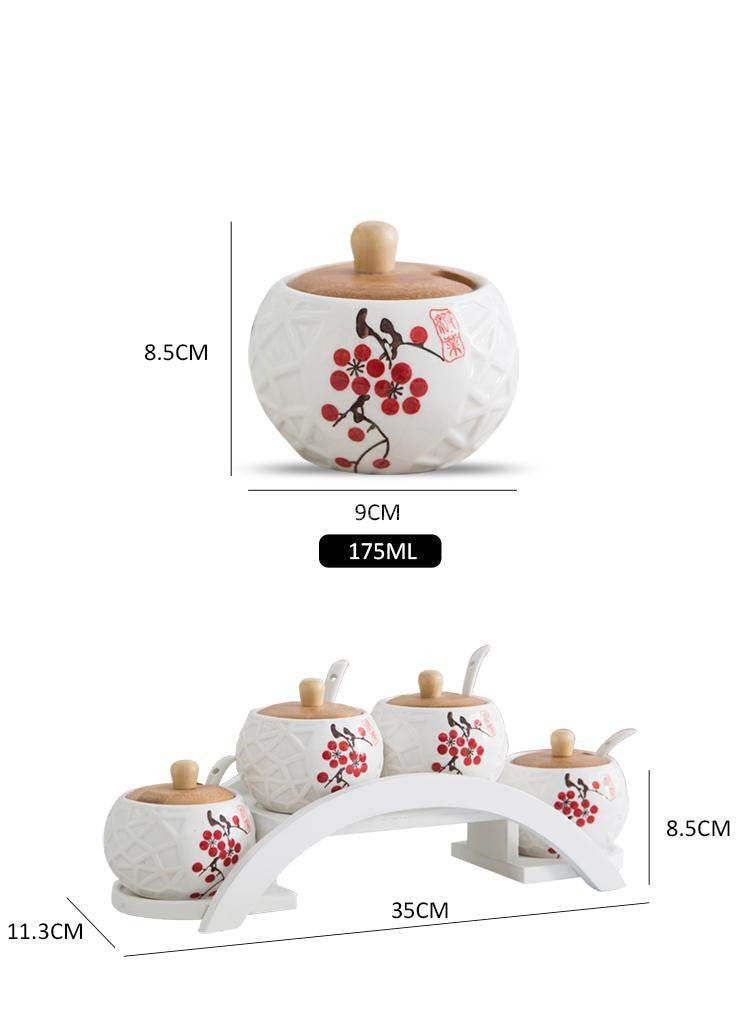 Ceramic jar jar salt shaker - Mubimart
