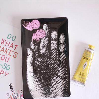 Ceramic storage tray jewelry tray dinner tray - Mubimart