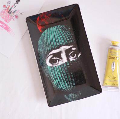 Ceramic storage tray jewelry tray dinner tray - Mubimart