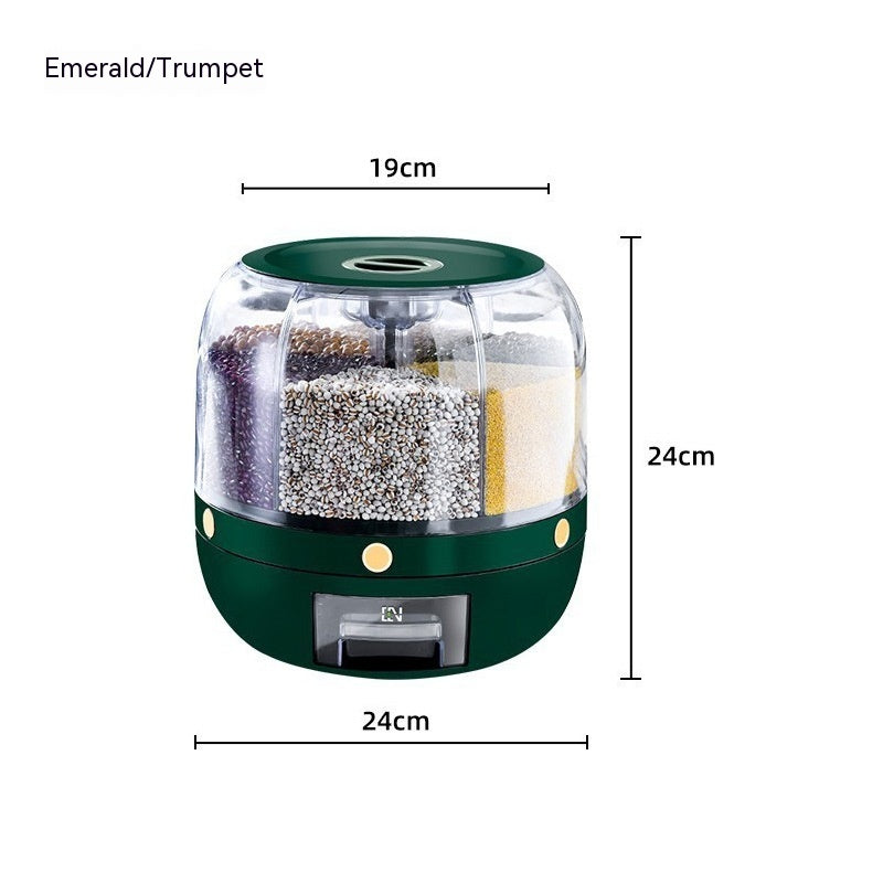 Cereals Storage Box Rotating Separated Sealed Jar - Mubimart -  