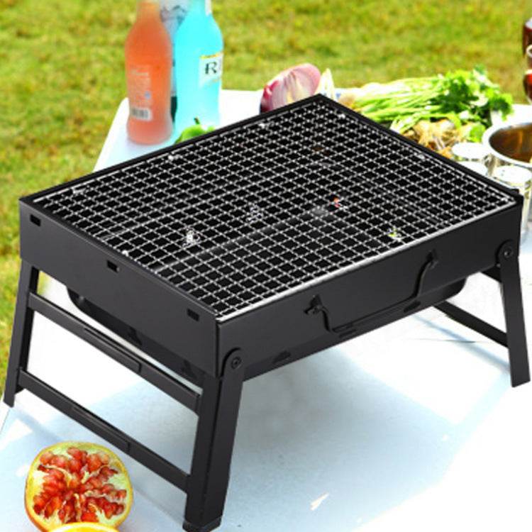Charcoal Barbecue Rack Outdoor Folding Portable Barbecue Grill Gift - Mubimart