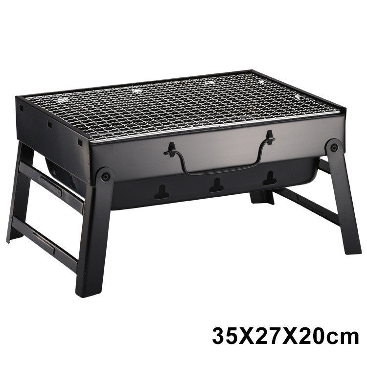 Charcoal Barbecue Rack Outdoor Folding Portable Barbecue Grill Gift - Mubimart - Outdoor grills 