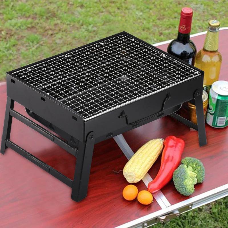 Charcoal Barbecue Rack Outdoor Folding Portable Barbecue Grill Gift - Mubimart