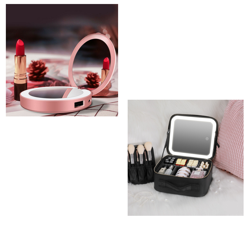 Charging treasure makeup mirror with light - Mubimart -  