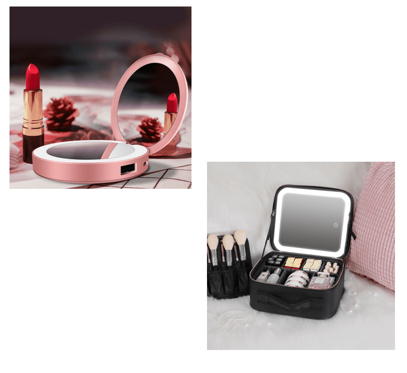 Charging treasure makeup mirror with light - Mubimart