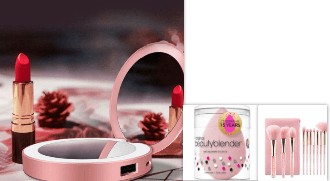 Charging treasure makeup mirror with light - Mubimart