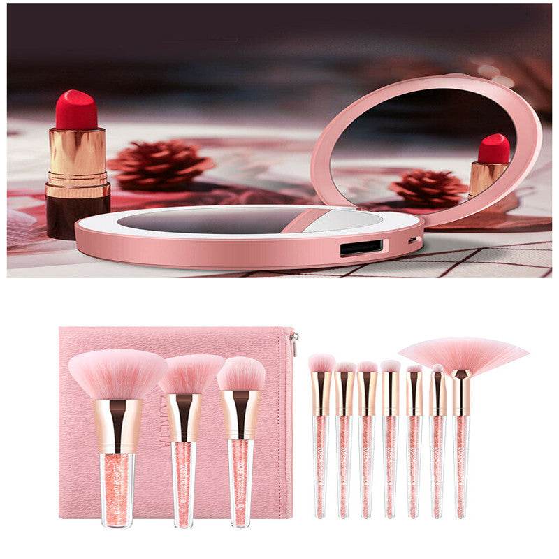 Charging treasure makeup mirror with light - Mubimart