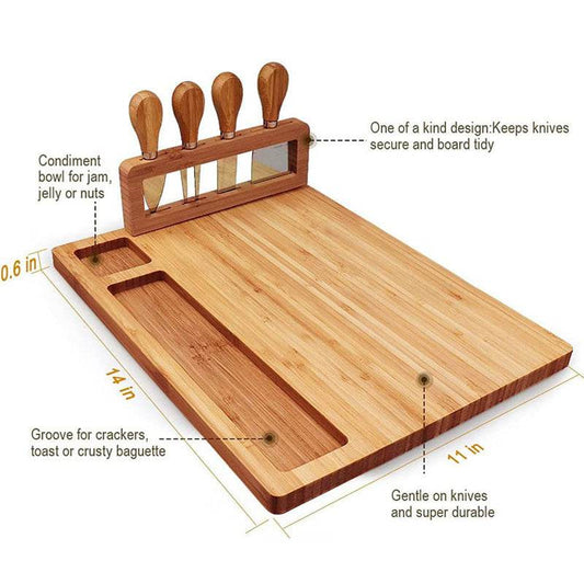 Cheese Board Western Tableware Knife And Fork Drawer Pizza Chopping Board Multifunctional - Mubimart