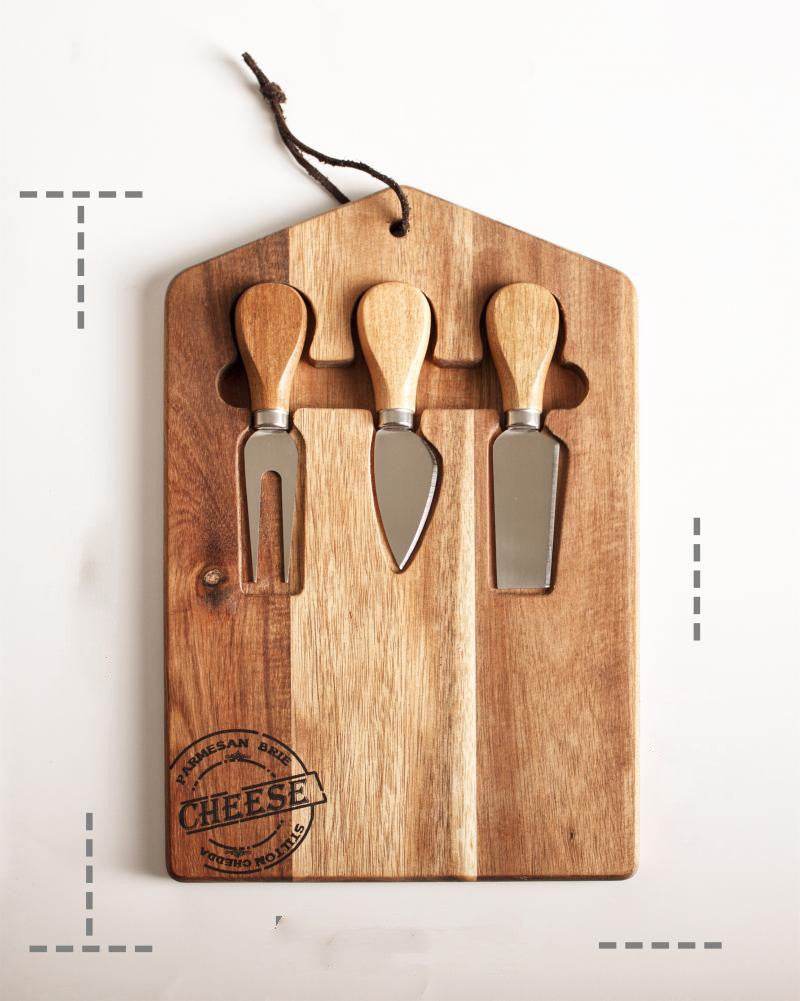 Cheese Butter Knife Board Set Bread Cake Board Steak - Mubimart