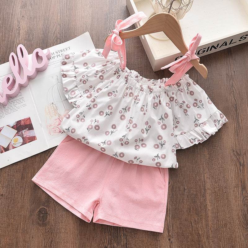 Chiffon Sling Two-piece Suit Cool Girl Suit With Hat - Mubimart