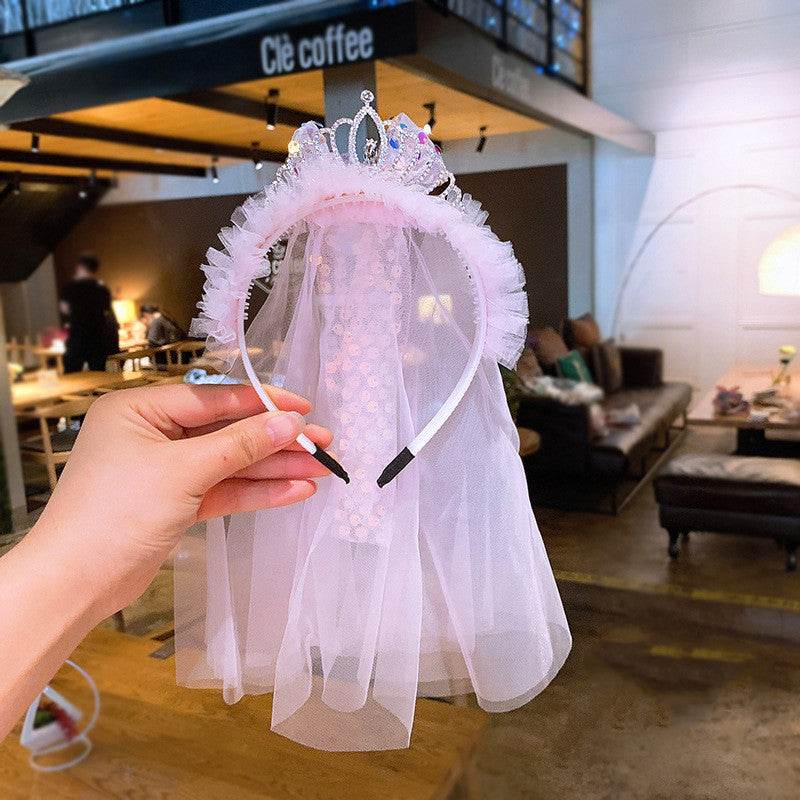 Child Crown Tiara Girl Cute Headband Princess - Mubimart