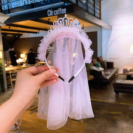 Child Crown Tiara Girl Cute Headband Princess - Mubimart