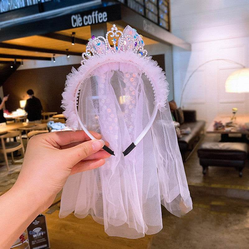 Child Crown Tiara Girl Cute Headband Princess - Mubimart