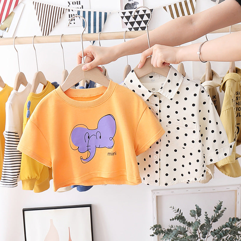 Children 0-3 years old vest shirt two-piece suit - Mubimart - Baby Cloth 