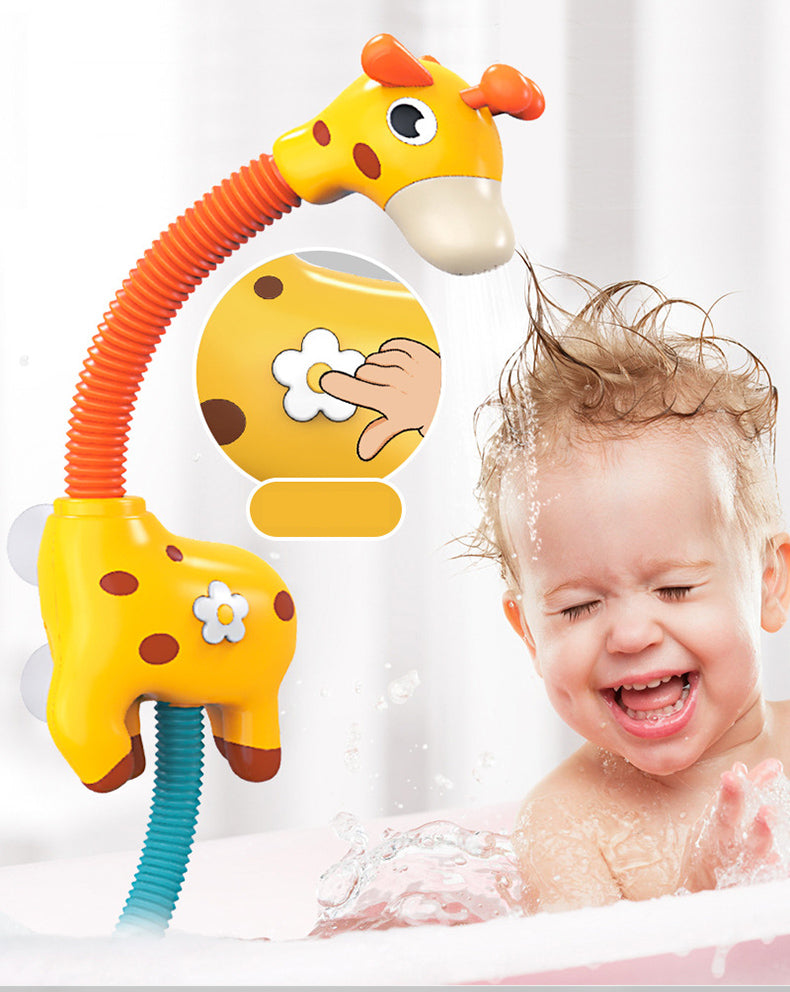 Children Bath Toy Electric Cartoon Giraffe Shower Baby Spray Bathtub Toys Educational Play Game Beach Toys - Mubimart - Bath toy 