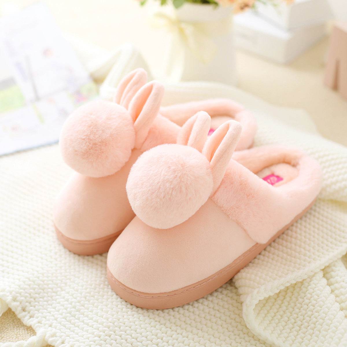 Children'S Cotton Slippers Autumn And Winter Indoor Ball To Keep Warm Girls Cotton Slippers - Mubimart
